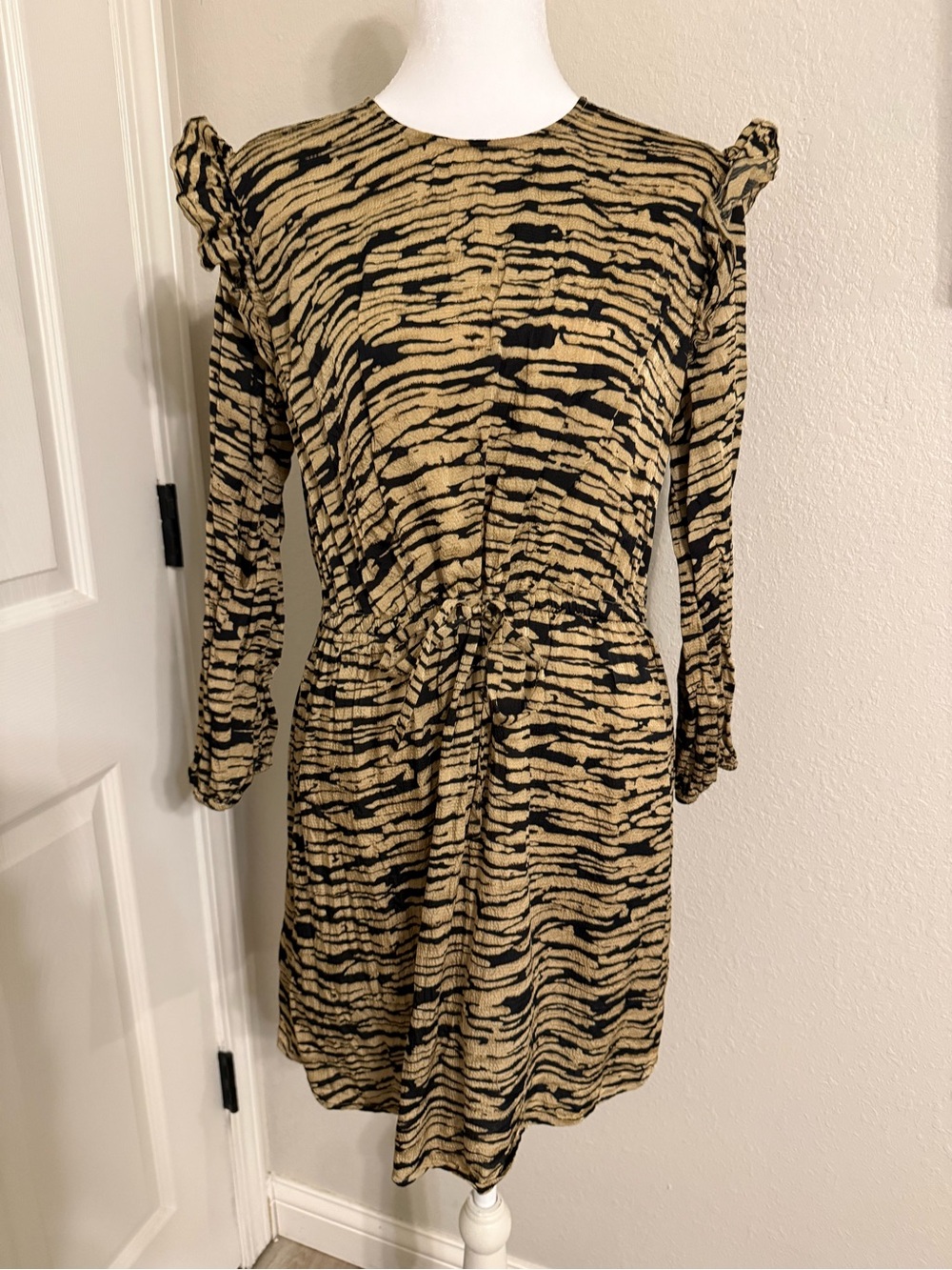 Rails Beige and Black Mini Dress
